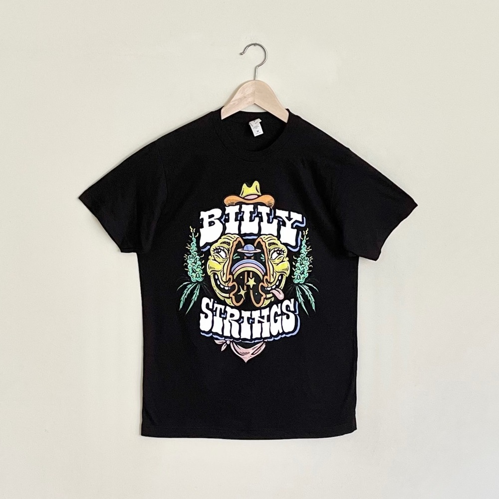 NEW Billy Strings 2022 Tour Graphic Black Concert T Shirt Adult size Medium